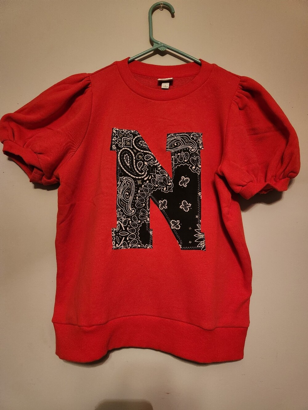 Upcycled T With Large NEBRASKA 'N'